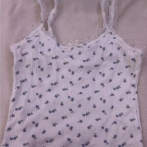 Full tilt flower lace rib cami